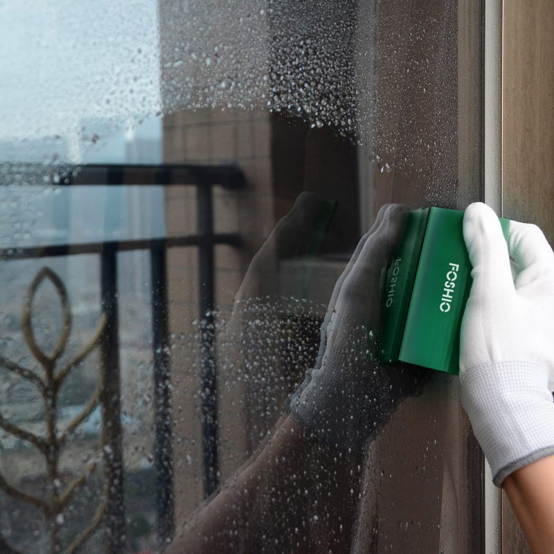 FOSHIO Green Mini Squeegee Window Film Tools,Rubber Squeegee Water Blade Decal Wrap Applicator Car Home Tint - Image 2
